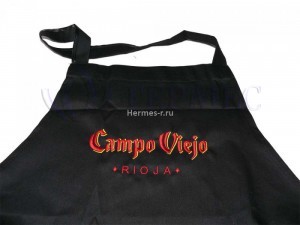 Вышивка логотипа на переднике