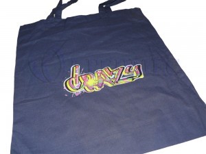 Полноцветная печать на синих сумках