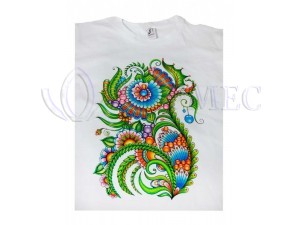 Печать на белой футболке