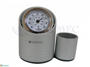 нанесение логотипа на сувенир с часами