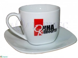 нанесение логотипа на чайную пару