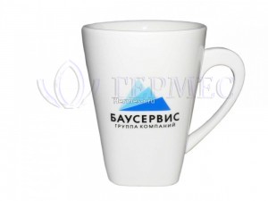 Нанесение логотипа в четыре цвета на кружке