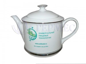 Нанесение логотипа на чайнике