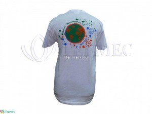печать шелкографией на футболке
