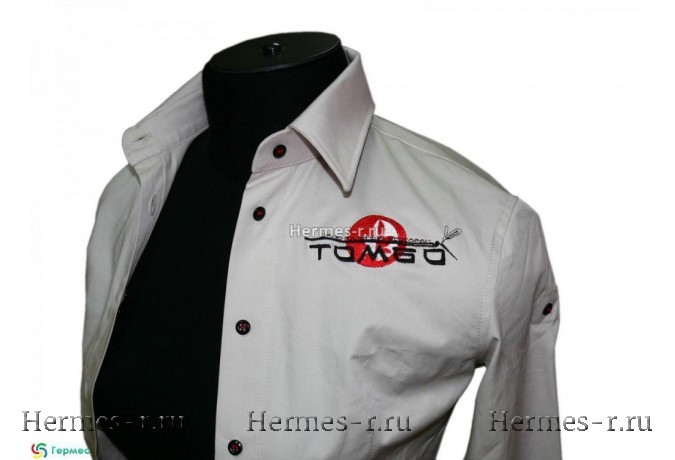 Машинная вышивка на рубашке