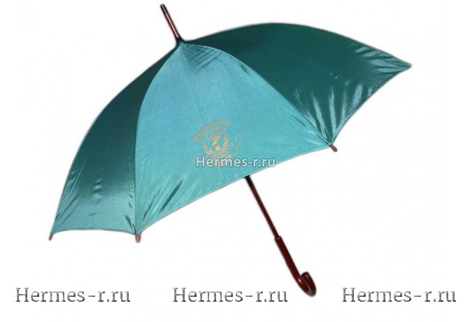 Зелёный зонт с логотипом