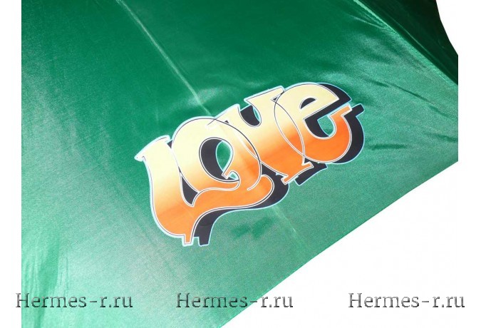 Печать логотипа на куполе зонта