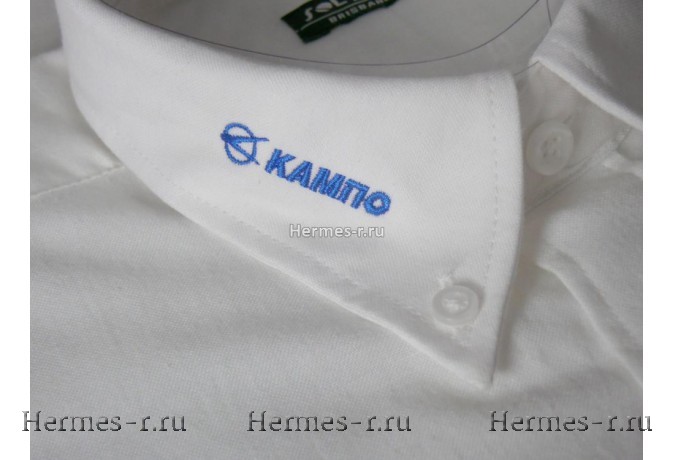 Вышивка логотипа на рубашке